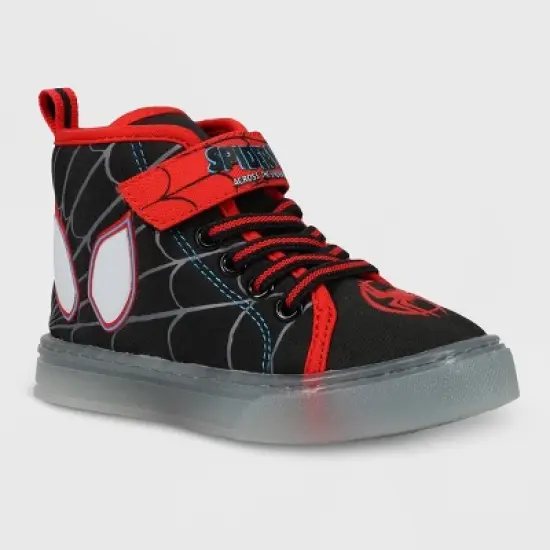 Toddler Boys' Marvel Spider-Man Hi-Top Sneakers - Black image {1}