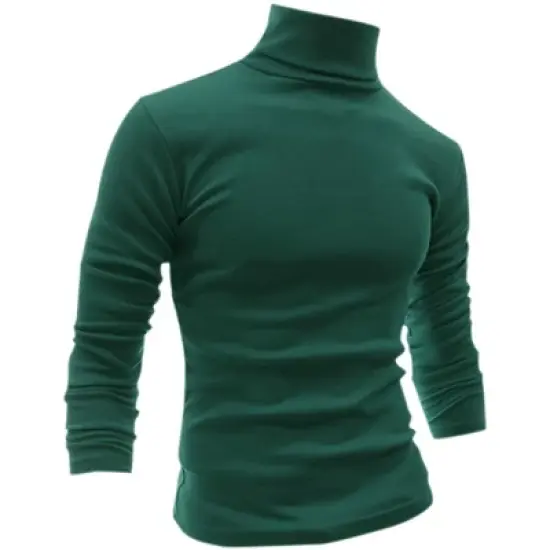 Lars Amadeus Men's Pullover Turtle Neck Long Sleeves Stretchy Slim Fit Tops image {18}