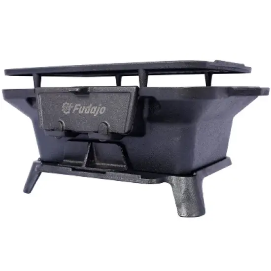 Oval Cast Iron Grill Outdoor, Portable Charcoal Grill and Tabletop Cast Iron Skillet,100% Cast Iron, Enameled, Small Charcoal Grill,Hibachi Grill image {7}