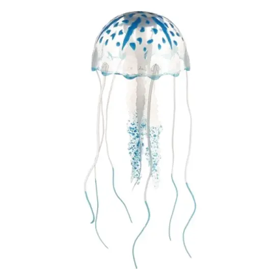 Unique Bargains Silicone Fluorescent Jellyfish Glow Aquarium Decor  Ornaments with Suction Cup 3.2"x7.5" image {6}