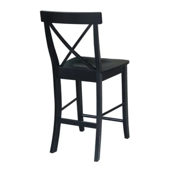 24" Martha X Back Counter Height Barstool - International Concepts image {4}