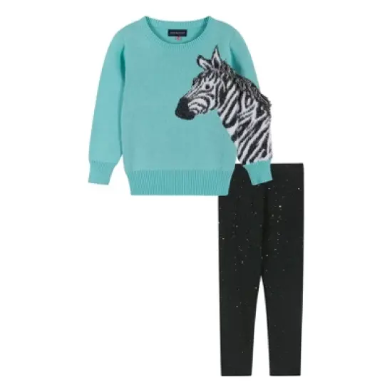 Andy & Evan  Toddler  Girls Zebra Sweater Set image {5}