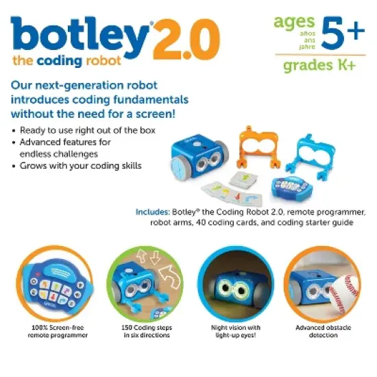 Learning Resources Botley the Coding Robot 2.0, Coding Robot for Kids, STEM Toy, Early Programming, Ages 5+ image {3}