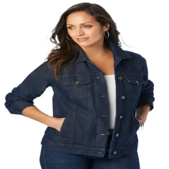 Jessica London Women&rsquo;s Plus Size Classic Cotton Denim Jacket image {5}