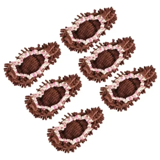 Unique Bargains Chenille Microfiber Washable Multifunctional Cleaning Shoe Cover Duster 6 Pcs image {4}