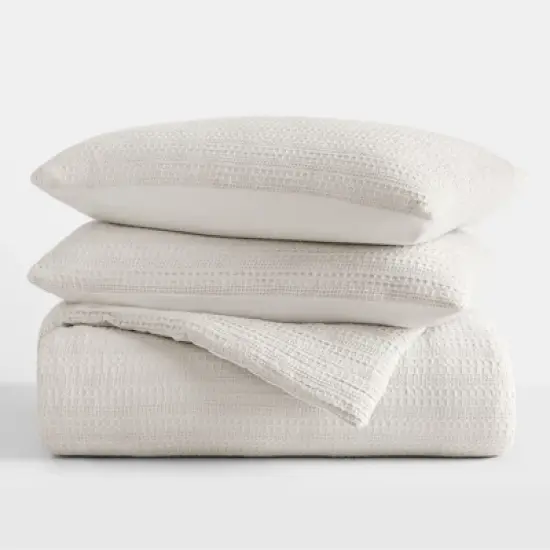 Waffle Textured Comforter Set All Season Down-Alternative Ultra Soft Puffy Bedding - Becky Cameron image {8}