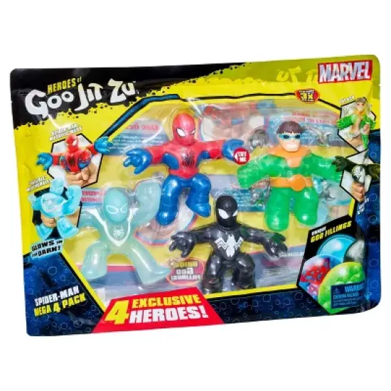 Heroes of Goo Jit Zu Marvel Spider-Man Mega 4 Pack  (Target Exclusive) image {8}