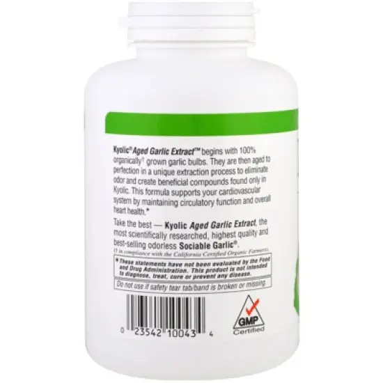 Kyolic Aged Garlic Extract&trade;, Cardiovascular Health, Original Formula 100, 300 Capsules (300 mg per Capsule) image {2}