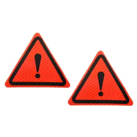 Unique Bargains Waterproof High-Visibility Warning Adhesive Reflective Triangle Labels 3.94" x 3.94" 2 Pcs image {5}