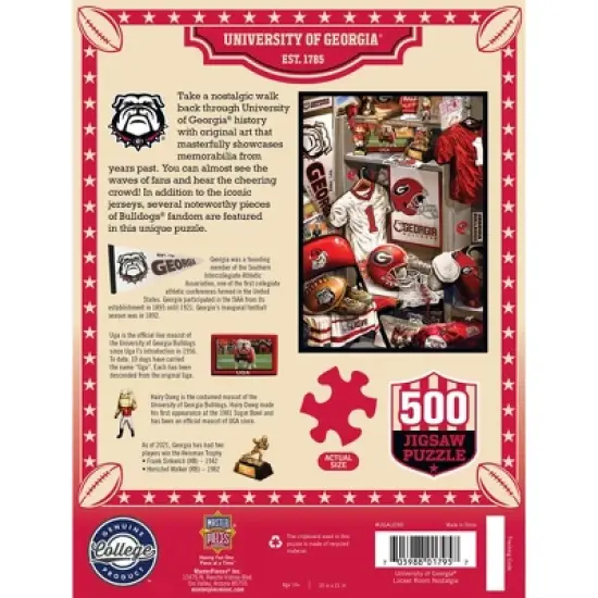 MasterPieces 500 Piece Puzzle - Georgia Bulldogs Locker Room - 15"x21" image {3}