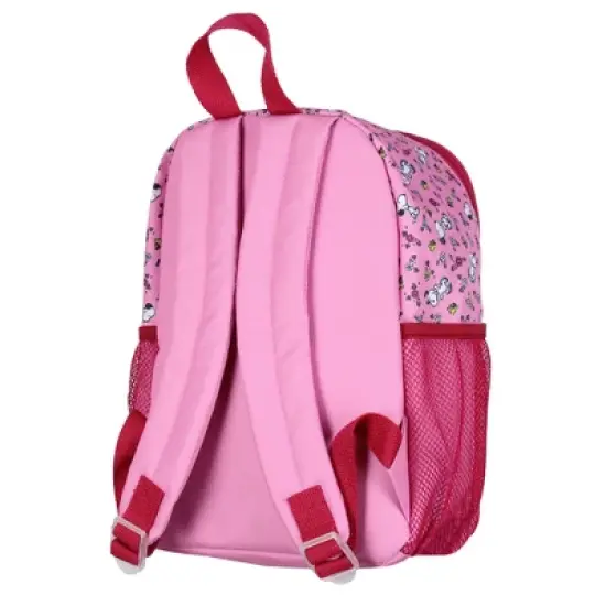 Peanuts Backpack Snoopy and Woodstock Flowers Character 3-Piece Lunchbox Pencil Case School Travel Tote Book Bag image {2}