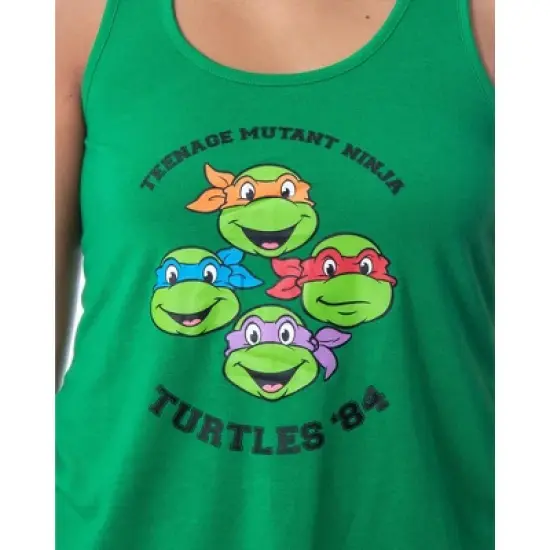 Nickelodeon Teenage Mutant Ninja Turtles Womens' 84 Tank Pajama Short Set Green image {2}