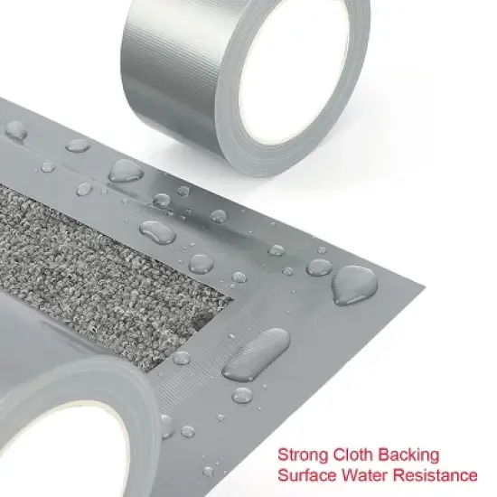 3 Pack Duct Tape Heavy Duty Waterproof, Strong Adhesive Silver Duct Tape Bulk for Indoor Outdoor Repairs image {4}