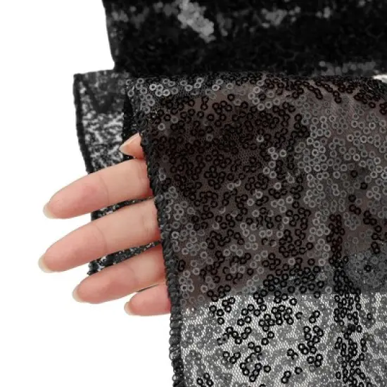 Unique Bargains Wedding Decorative Sparkly Sequin Glitz Glitter Table Runner 1 Pack image {2}