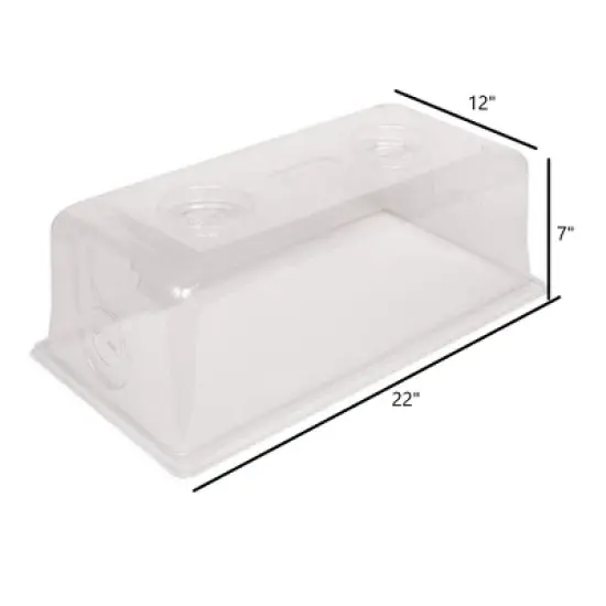 SUNPACK Sundome Plastic Multi-Vented Humidity Dome, Clear, 7in image {3}