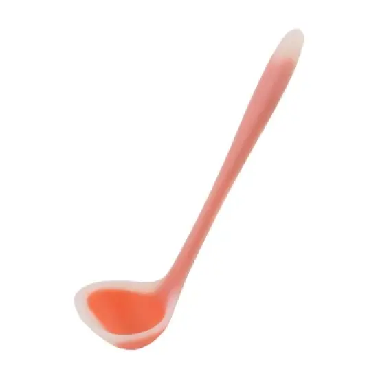 Unique Bargains Silicone Heat Resistant Ergonomic Handle Non-Stick Soup Kitchen Spoon 8.3 Inch 1 Pc image {7}
