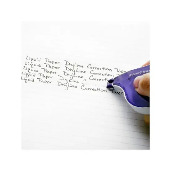 Liquid Paper DryLine Correction Tape Non-Refillable 1/6" x 472" 2/Pack 6137206 image {3}