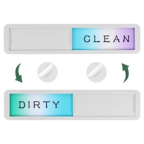 Unique Bargains Non-Scratch Plastic Clean Dirty Indicating Kitchen Dishwasher Magnet image {8}