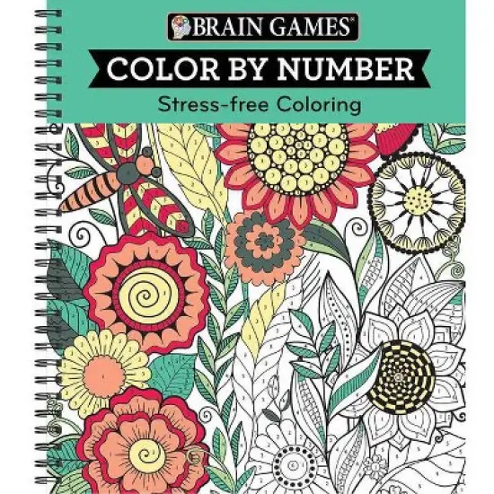 Brain Games - Color by Number: Stress-Free Coloring (Green) - by  Publications International Ltd & Brain Games & New Seasons (Spiral Bound) image {1}