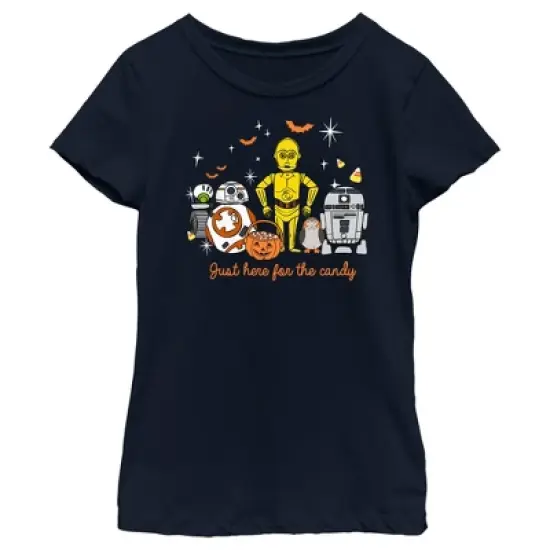 Girl's Star Wars Halloween Here for Treat Friends T-Shirt image {3}