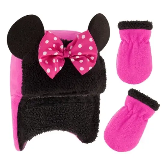 Minnie Mouse Winter Hat and Mittens/Gloves Set, Kids Ages 2-7 image {5}
