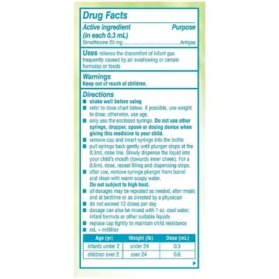Mylicon Infants Gas Relief Drops Dye Free - 0.5 fl oz image {1}