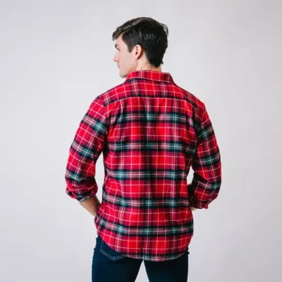 Hope & Henry Mens' Organic Cotton Brushed Flannel Button Down Shirt image {1}