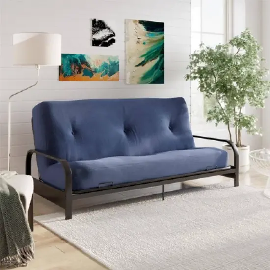 Full 8" Jayce Thermobonded High Density Polyester Fill Futon Mattress Blue - Room & Joy image {1}