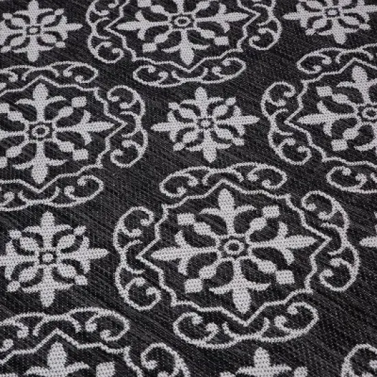 World Rug Gallery Transitional Geometric Textured Flat Weave Indoor/Outdoor Area Rug image {5}