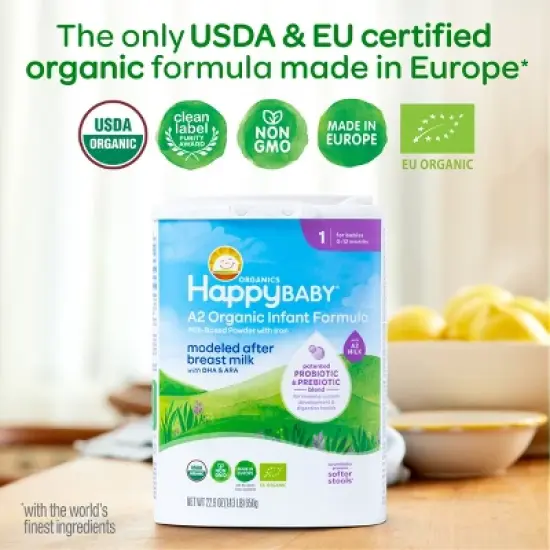 Happy Baby Organic Infant Formula Powder A2 - 22.9 oz image {2}