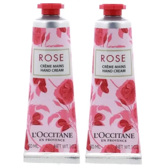 L'Occitane Rose Hand Cream, Luxuriously Nourishing, Delicate Rose Aroma, Hydrating & Soothing Pack of 2, 1 oz image {2}