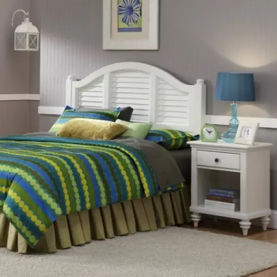 Home Bermuda Nightstand White/Espresso - Home Styles image {1}