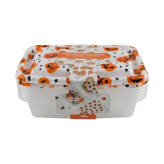 Cook With Color 6pc Halloween Rectangular Food Storage Container Set image {4}