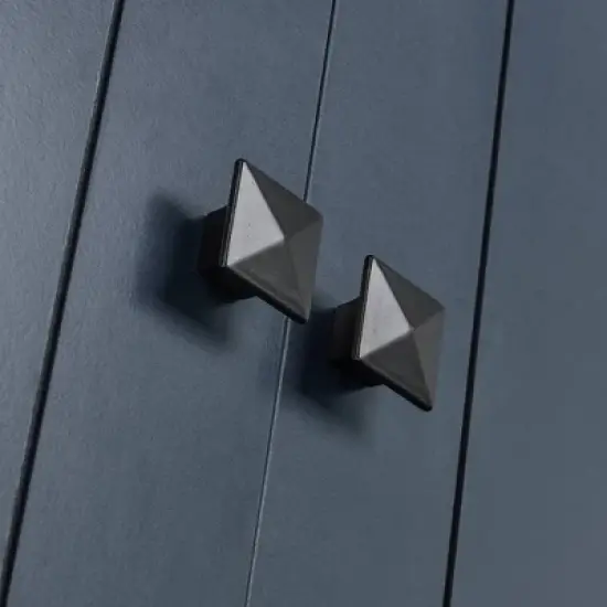 52" Wood Bar Cabinet with Sliding Door Gray - Home Essentials image {6}