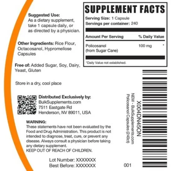 BulkSupplements Policosanol Capsules image {5}