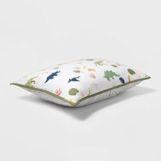 Dinosaur Poly Cotton Reversible Kids' Sham - Pillowfort&trade; image {2}