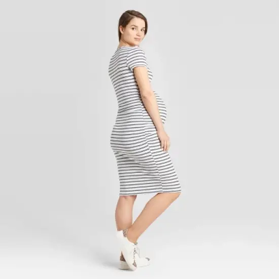 Short Sleeve T-Shirt Midi Maternity Dress - Isabel Maternity by Ingrid & Isabel&trade; image {1}