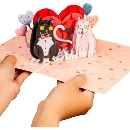 Paper Love 3D Valentines Day Pop Up Card - 8"x6" Frndly image {2}