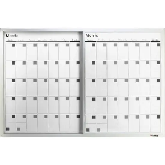 Lorell - Magnetic - Dry-Erase Calendar Board - Magnetic - Frost Surface - 36 in. (3 ft) x 24 in. (2 ft) - 1 Each image {4}