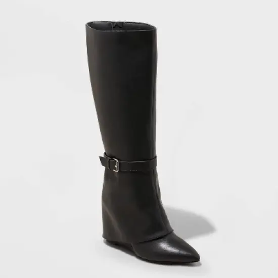 Women's Tall Novie Dress Boots - A New Day&trade; Black image {3}