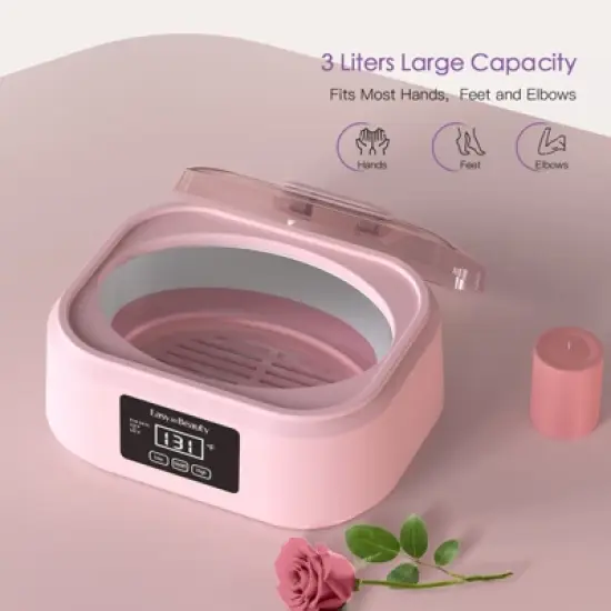 EasyinBeauty Paraffin Wax Machine for Hand and Feet, Touchscreen 3000ml Paraffin Wax Warmer - Pink image {2}