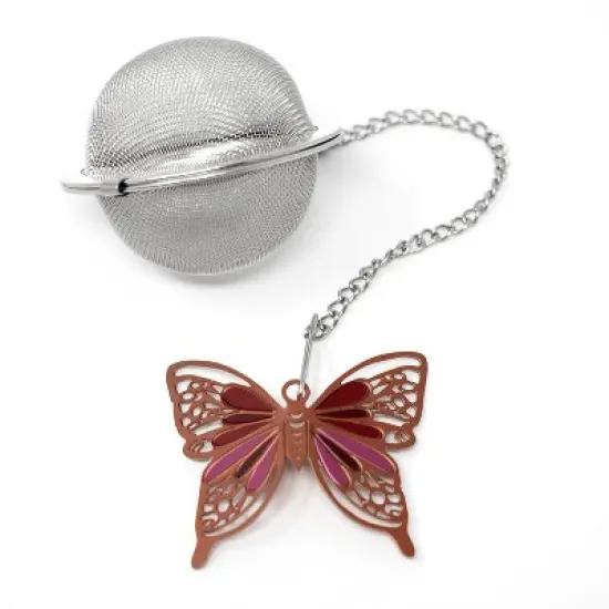 Norpro Mesh Tea Infuser with Butterfly Charm, 2-Inch, Stainless Steel image {2}