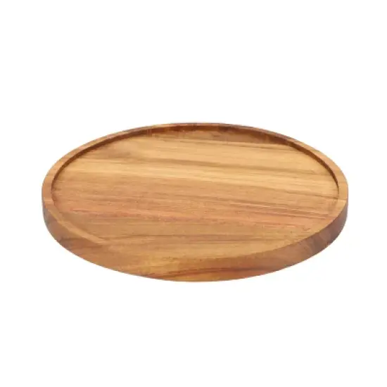 MegaChef 10 Inch Acacia Wood Lazy Susan Tray image {5}