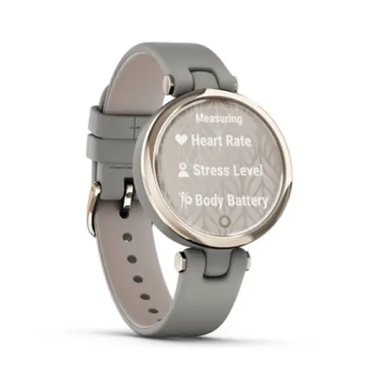 Garmin Lily - Sport Edition Cream Gold Bezel with Dust Rose Case and Silicone Band image {2}