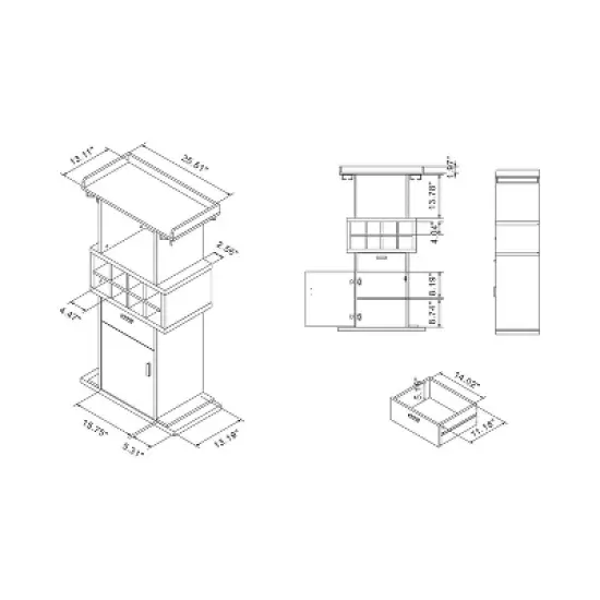 Bluford Mini Bar Chestnut Brown - miBasics image {8}