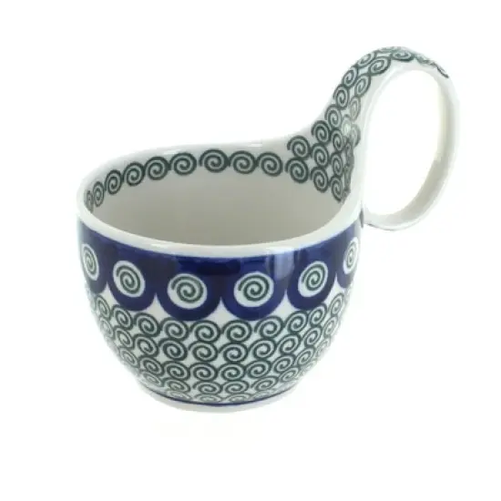 Blue Rose Polish Pottery 845 Ceramika Artystyczna Soup Mug image {22}