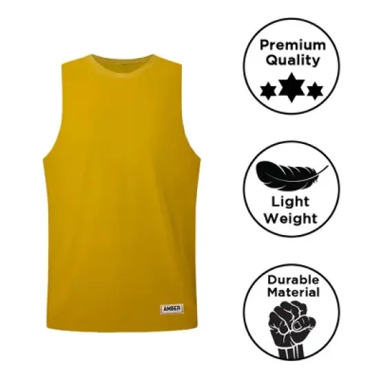 Amber Fight Gear Premium Durable Boxing Jersey with Satin Finish Fabric &ndash; Comfortable & Stylish Training Gear for Unmatched Performance, Yellow, Large image {12}