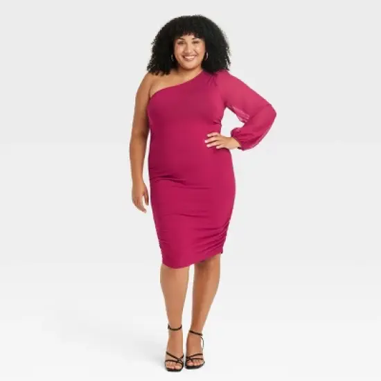 Women's One Shoulder Bodycon Dress - Ava & Viv&trade; image {4}