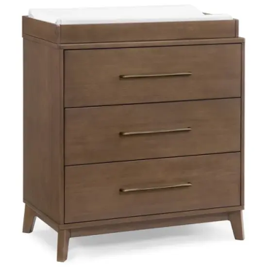 Delta Children Spencer 3 Drawer Dresser with Changing Topper image {8}
