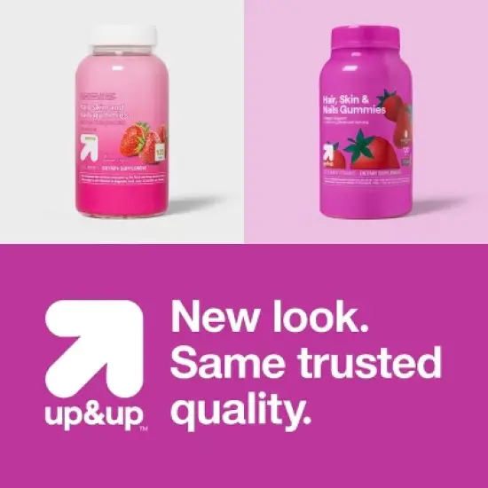 Hair, Skin, & Nail Supplement Gummies - Strawberry - 120ct - up&up&trade; image {4}